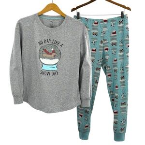 NWT Secret Treasures Dachshund Snow Day Pajama Set M 8–10